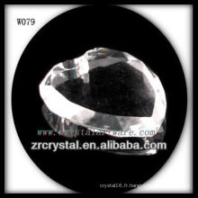 Perles en cristal de forme de coeur pour la décoration W079